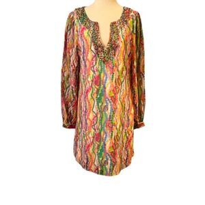 $298 NWOT Lilly Pulitzer Seamus Tunic Style Silk Dress Size 6